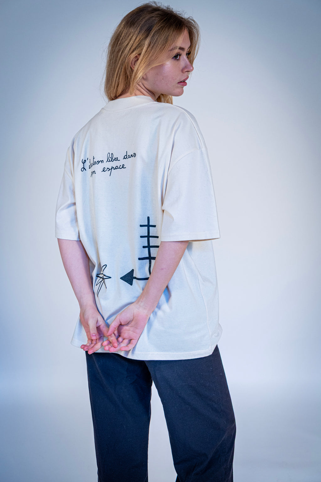 T-shirt Oversize couleur Blanc Naturel